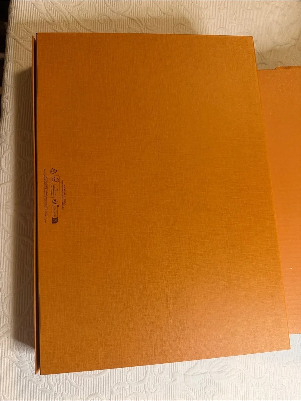 Louis Vuitton Orange Signature Gift Box, Ribbon, and Tissue Mailed in a LV box.